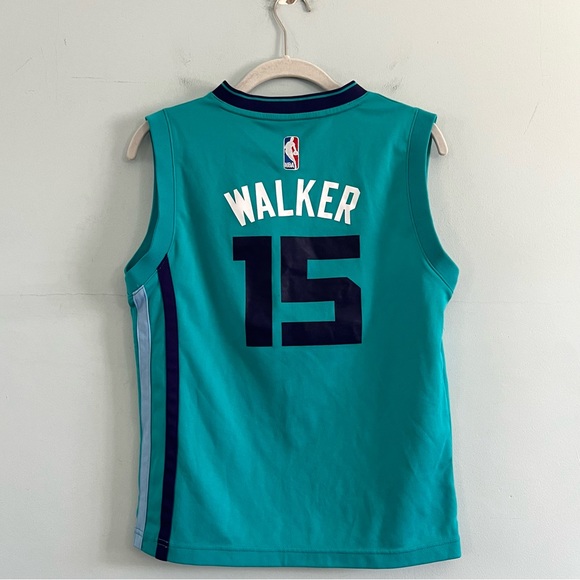Charlotte Hornets Kemba Walker Adidas Teal NBA Youth Basketball Jersey - Picture 3 of 6